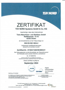 TÜV Nord DIN EN ISO 3834-1